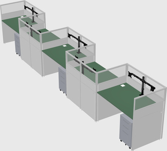 Rectangular cubicles