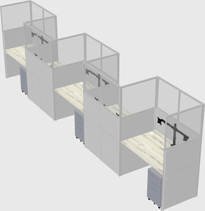 Rectangular cubicles