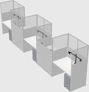 Rectangular cubicles