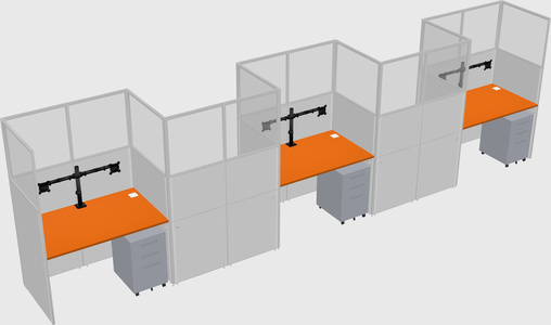 Rectangular cubicles