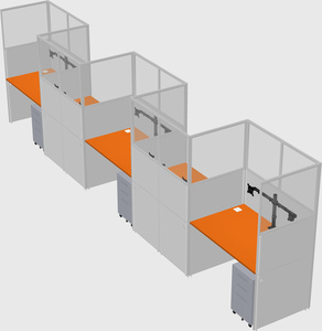 Rectangular cubicles
