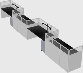 Rectangular cubicles