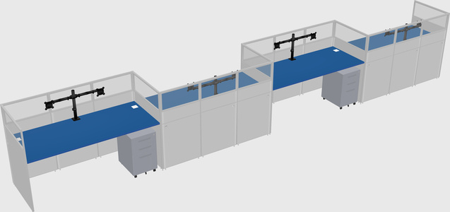 Rectangular cubicles