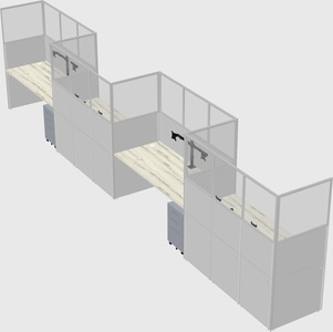 Rectangular cubicles