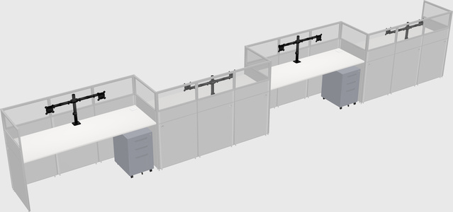 Rectangular cubicles