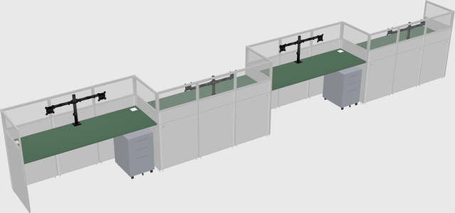 Rectangular cubicles