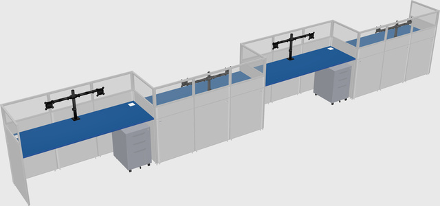 Rectangular cubicles
