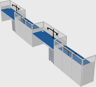 Rectangular cubicles
