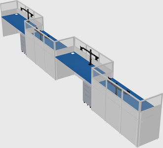 Rectangular cubicles