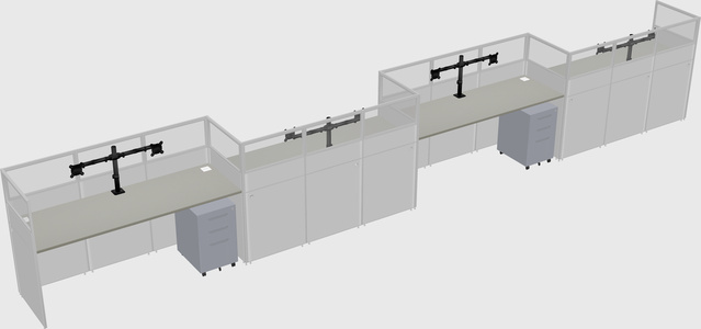 Rectangular cubicles
