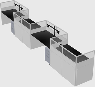 Rectangular cubicles