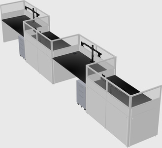 Rectangular cubicles