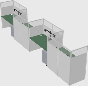 Rectangular cubicles