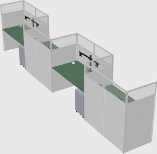 Rectangular cubicles