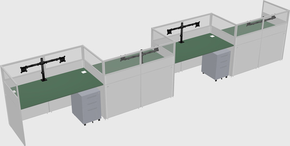 Rectangular cubicles