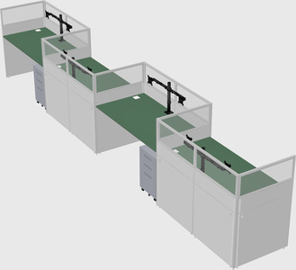 Rectangular cubicles