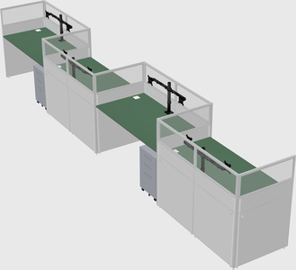 Rectangular cubicles