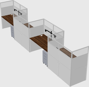 Rectangular cubicles