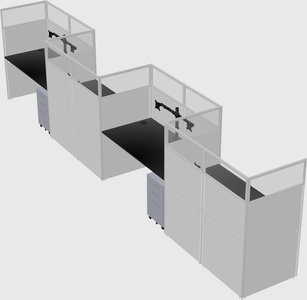 Rectangular cubicles