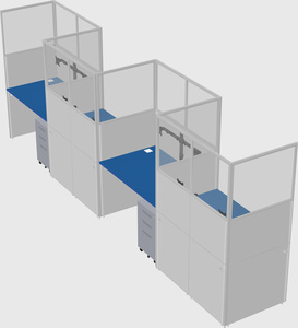 Rectangular cubicles