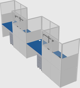 Rectangular cubicles