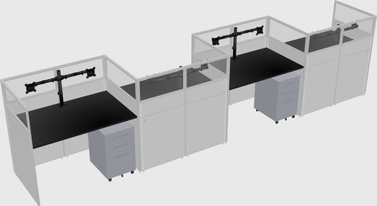 Rectangular cubicles