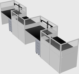 Rectangular cubicles