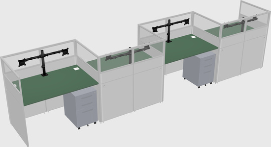 Rectangular cubicles