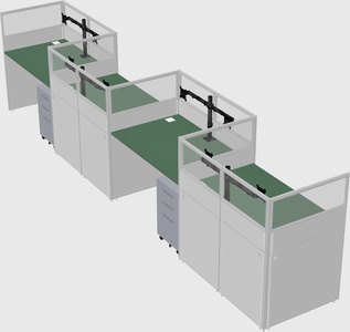 Rectangular cubicles