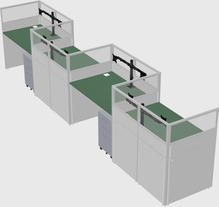 Rectangular cubicles