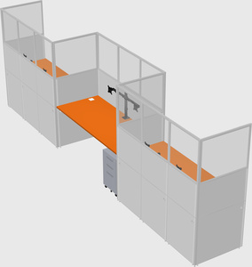 Rectangular cubicles