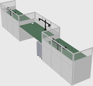Rectangular cubicles