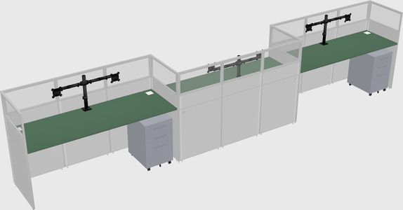Rectangular cubicles
