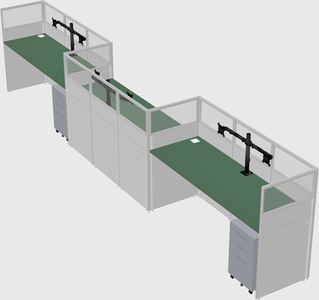 Rectangular cubicles