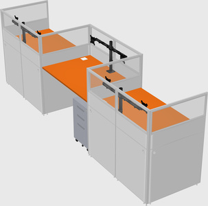 Rectangular cubicles