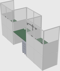 Rectangular cubicles