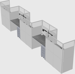 Rectangular cubicles
