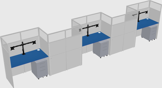 Rectangular cubicles