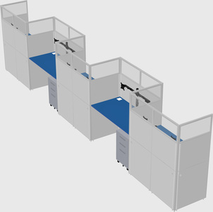 Rectangular cubicles