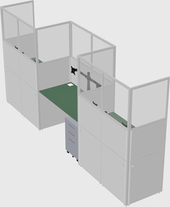 Rectangular cubicles