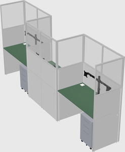 Rectangular cubicles