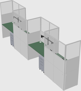 Rectangular cubicles
