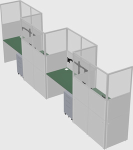 Rectangular cubicles