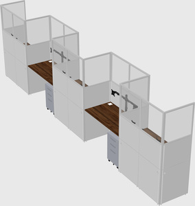 Rectangular cubicles