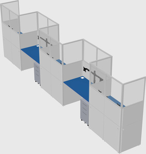 Rectangular cubicles