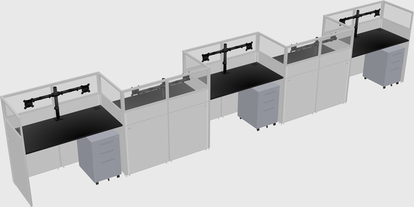Rectangular cubicles