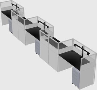 Rectangular cubicles