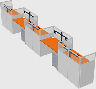 Rectangular cubicles
