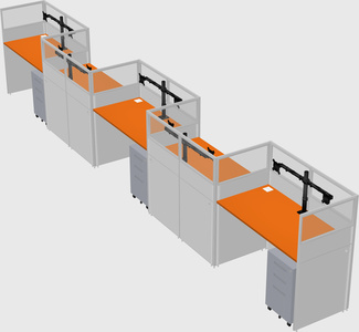Rectangular cubicles
