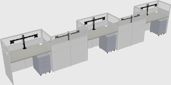Rectangular cubicles